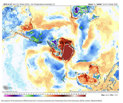 Heat Wave in Antarctica - March, 2022
