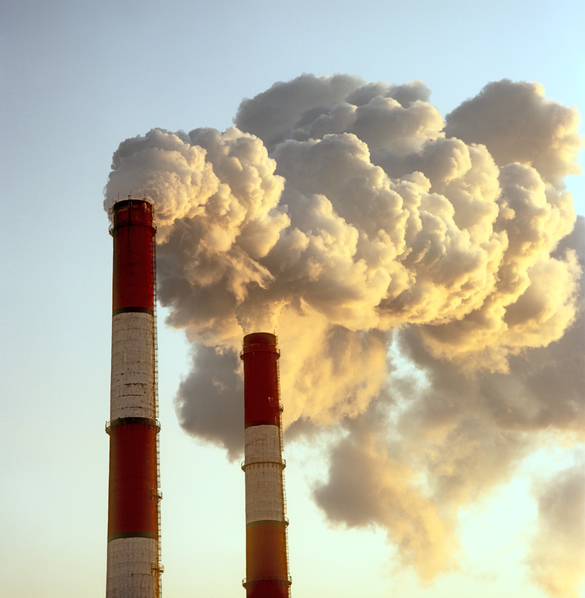 Smoke stacks emitting poisonous gases.